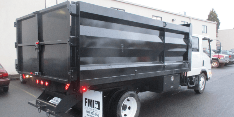 Isuzu NPR HD Landscape Body Upfit for All Oregon Landscaping - Side view