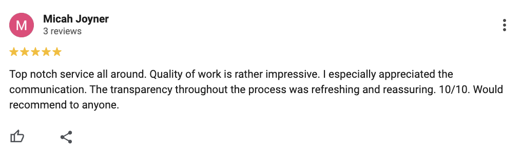 PTC Upfitting Google Review 2