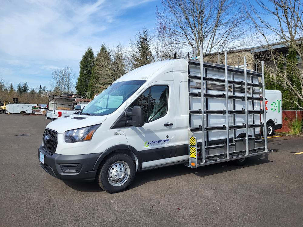 Cornerstone exterior glass panel transport